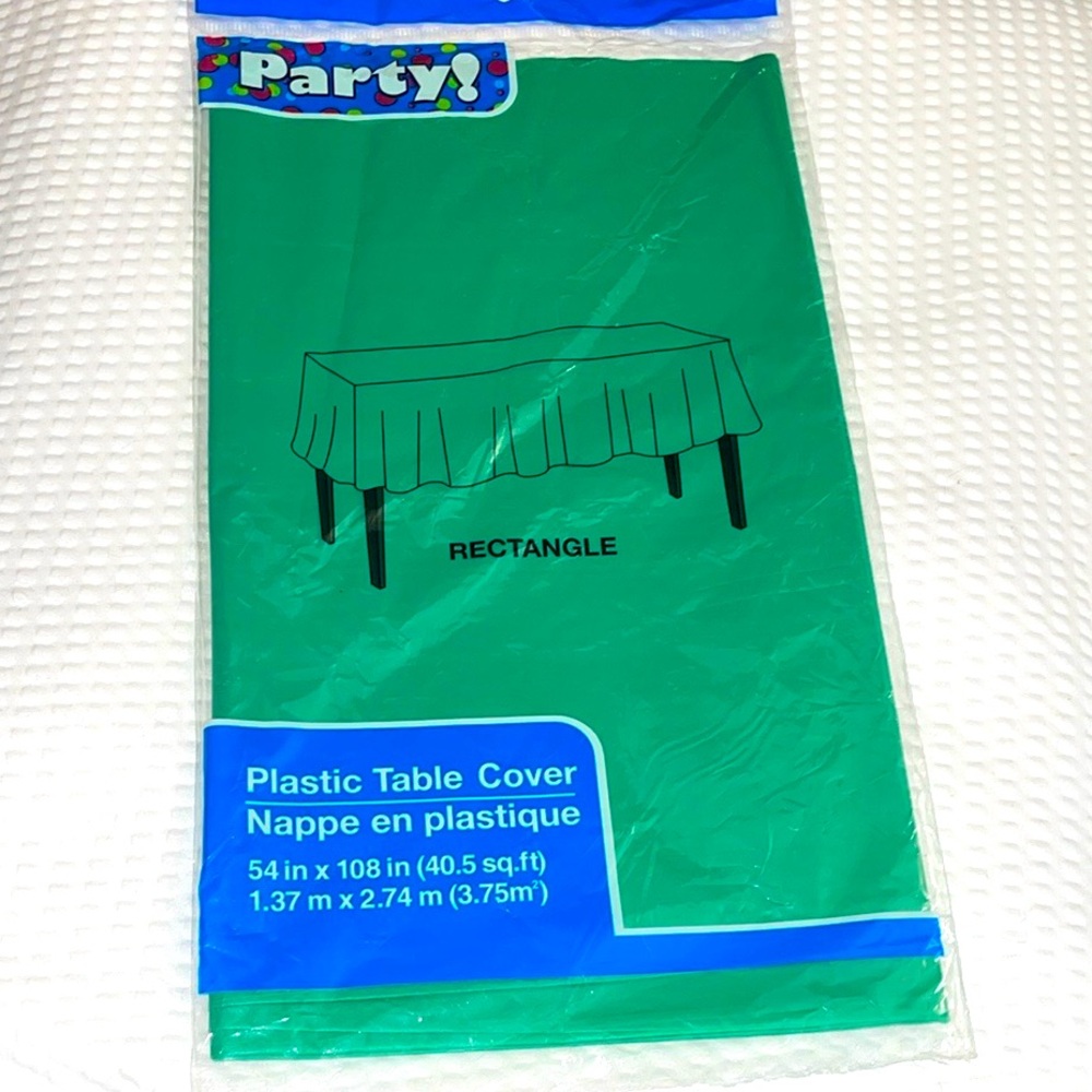 Green Plastic Table Cover